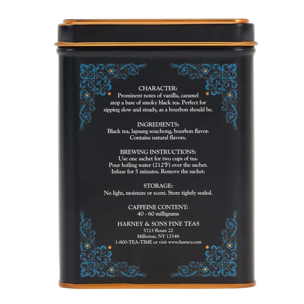 Harney & Sons HT Black Cask Bourbon Black Tea, 20 Sachets in Tin