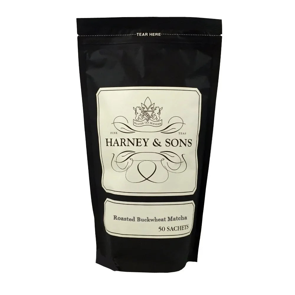 Harney & Sons Roasted Buckwheat Matcha Tea Sachets, 50 Count