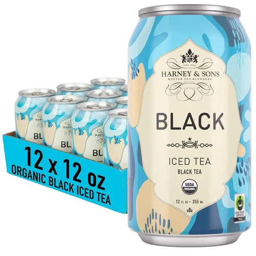 Harney & Sons Organic Black Iced Tea, 12 Cans, 12 oz