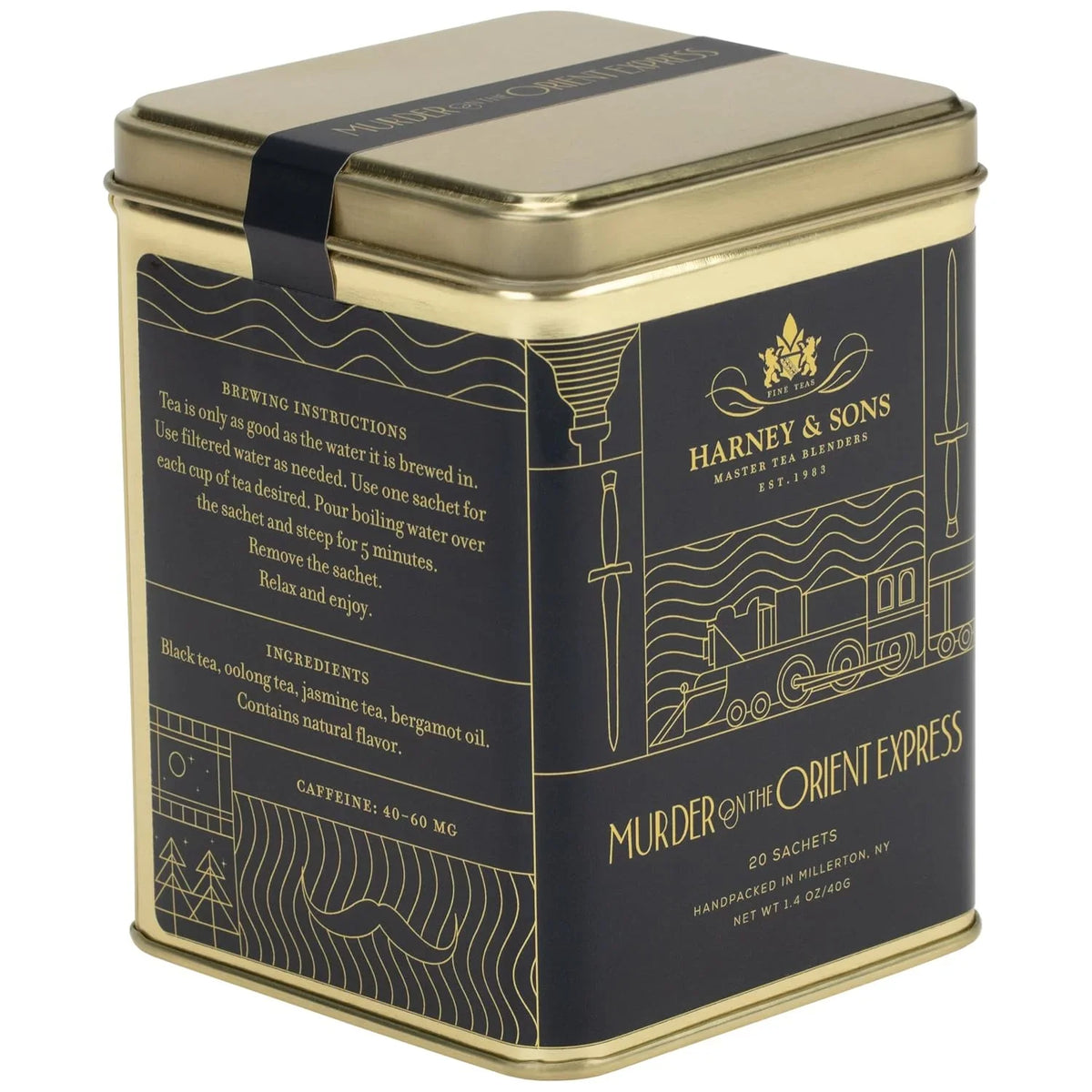 Harney & Sons Murder on the Orient Express Black Tea, 20 Sachets Tin
