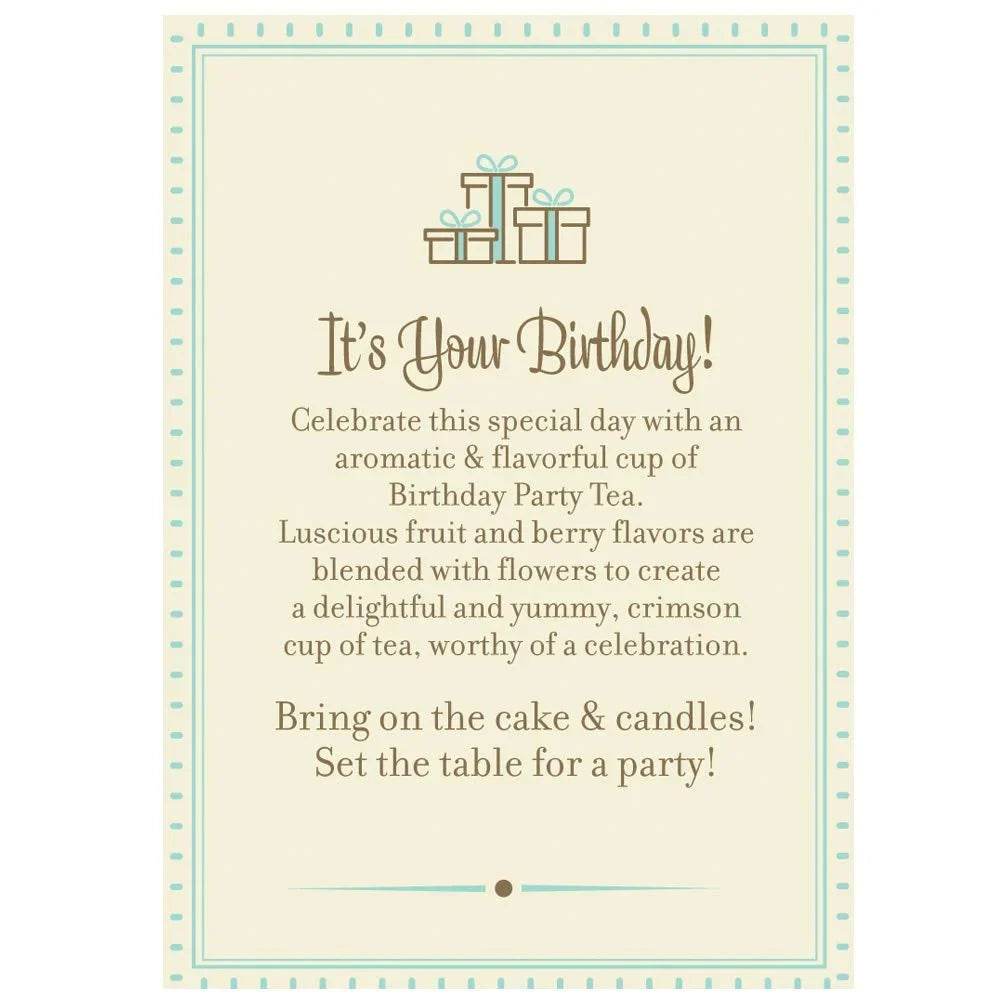 Harney & Sons Birthday Party Decaf Black Tea, 30 Sachets in Tin