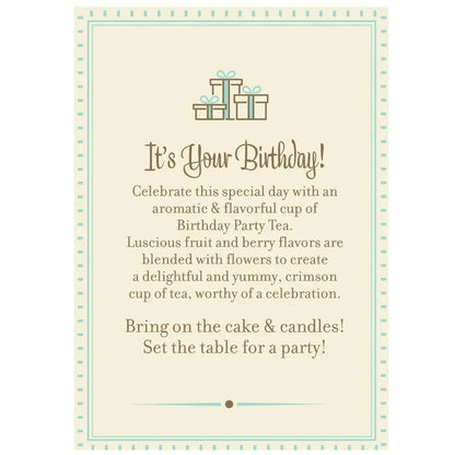 Harney & Sons Birthday Party Decaf Black Tea, 30 Sachets in Tin