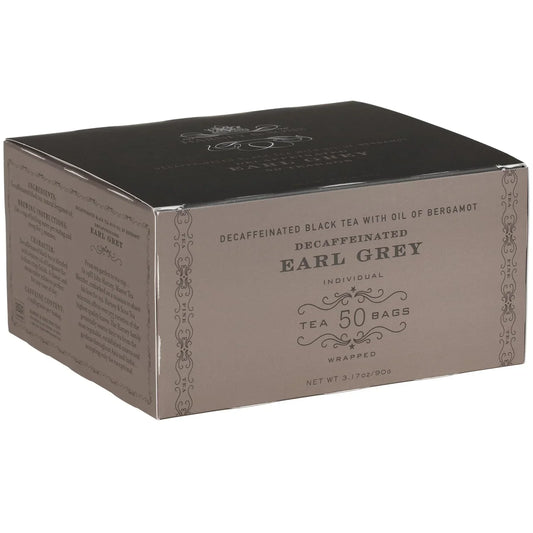 Harney & Sons Decaf Earl Grey Black Tea Bags, 50 Count