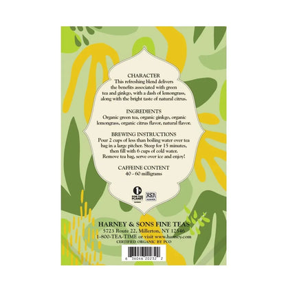 Harney & Sons Fresh Brew Organic Green Iced Tea, 15 Tea Bags
