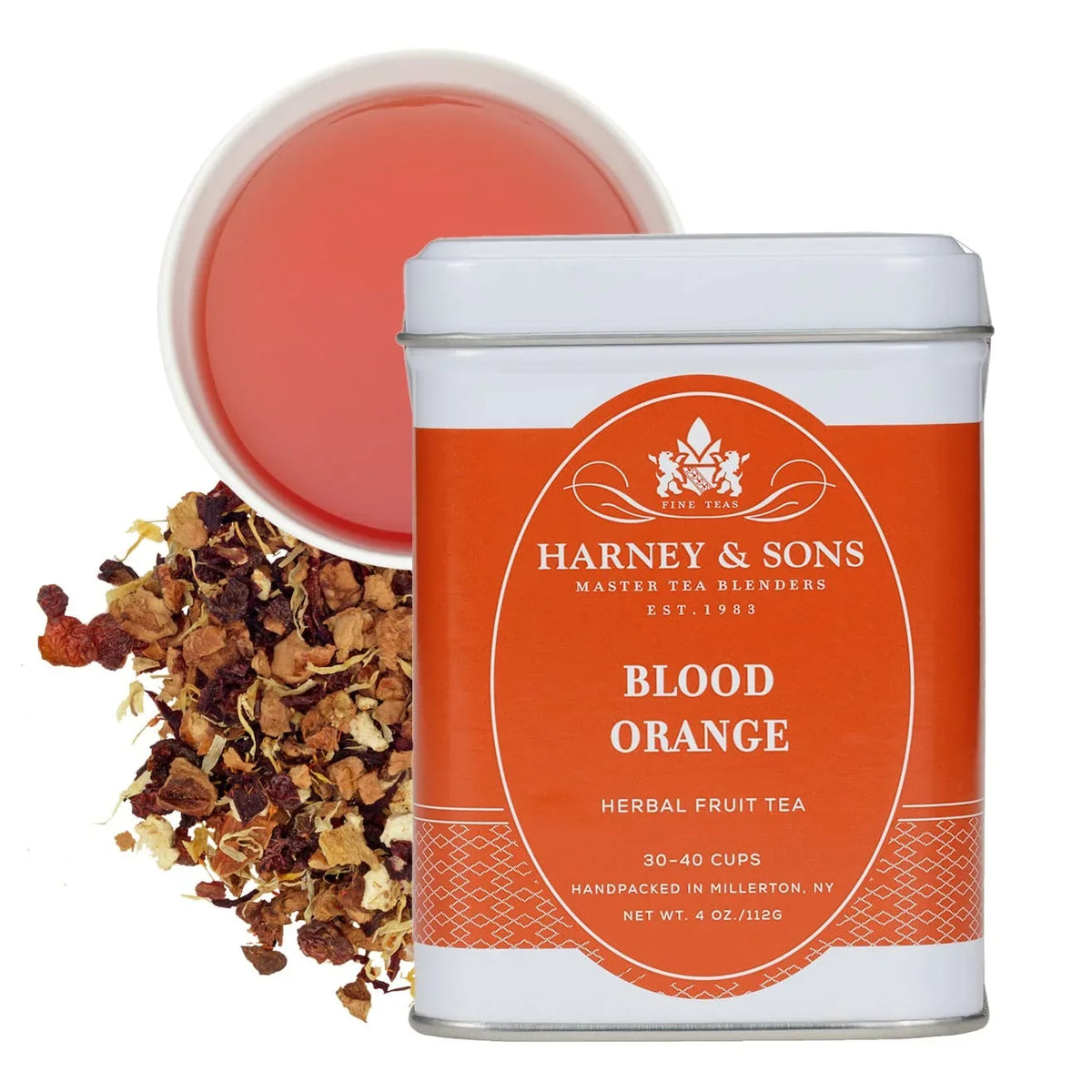 Harney & Sons Blood Orange Herbal Tea Loose Leaf Tin, 4 oz