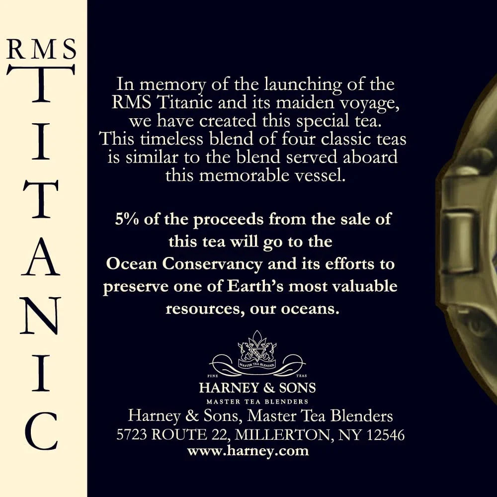 Harney & Sons RMS Titanic Black Tea Blend, 20 Sachets in Tin