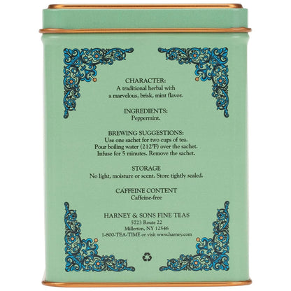 Harney & Sons Peppermint Herbal Tin, 20 Count (Pack of 2)