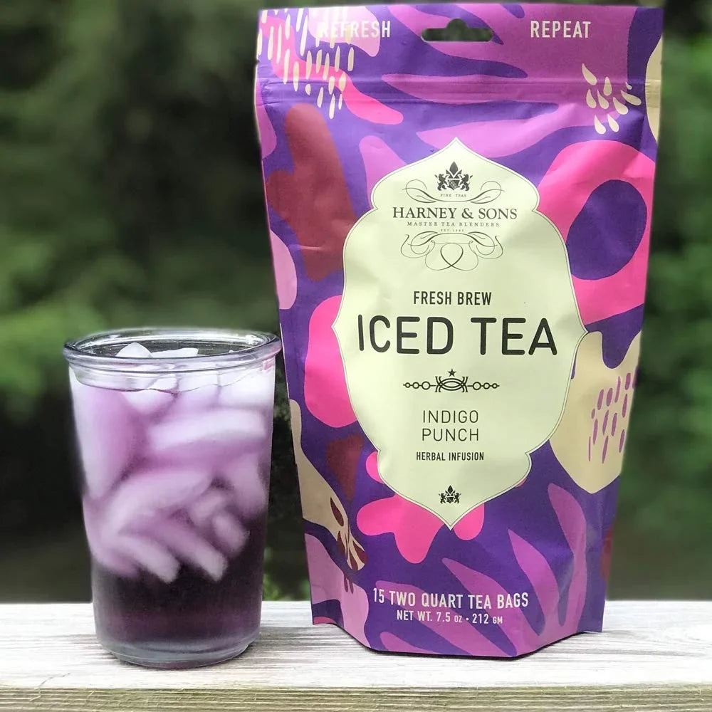 Harney & Sons Fresh Brew Indigo Punch Herbal Iced Tea, 15 Tea Bags