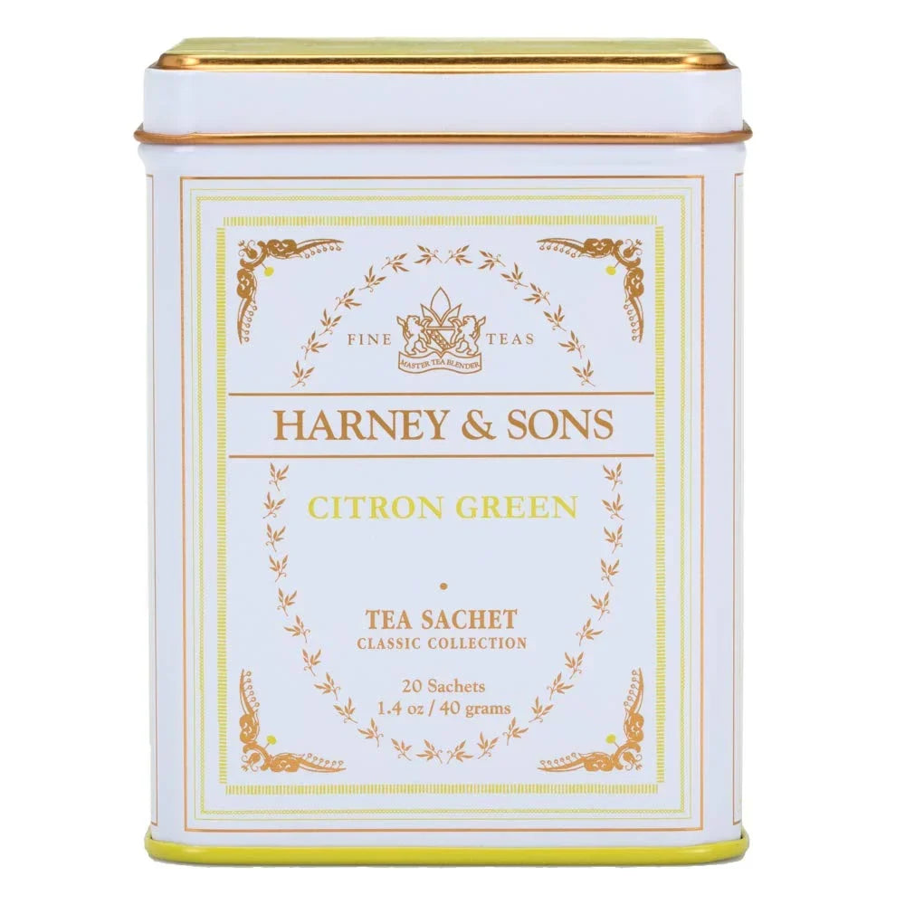 Harney & Sons Citron Green Tea, White, 20 Count (Pack of 2)