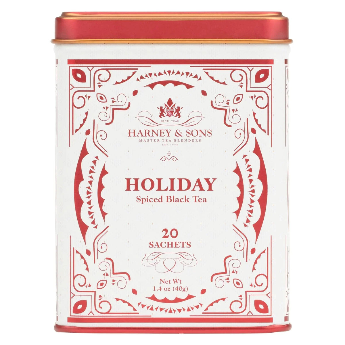 Harney & Sons Holiday Black Tea, 20 Sachets in Decorative Tin