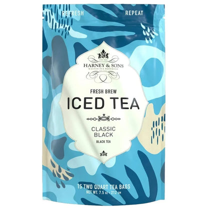 Harney & Sons Fresh Brew Organic Black Iced Tea, 15 Tea Bags