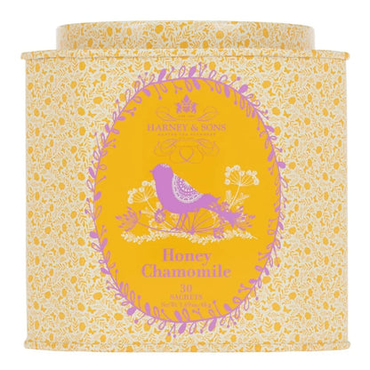Harney & Sons Organic Honey Chamomile Herbal Tea, 30 Sachets in Tin
