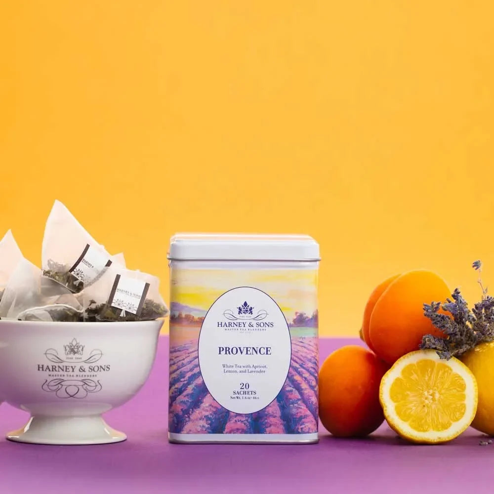 Harney & Sons Provence Tea, White Tea with Flavors of Apricot, Lemon and Lavender, (Pack of 2)