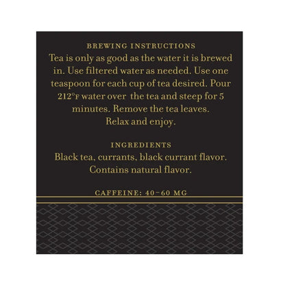 Harney & Sons Black Currant Loose Leaf Black Tea Tin, 4 oz