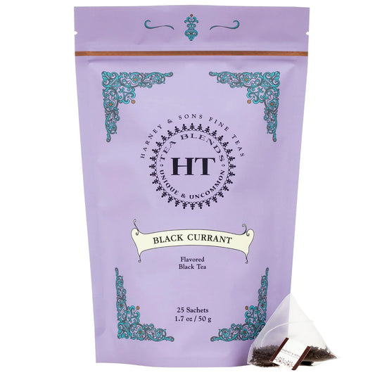 Harney & Sons Black Currant Black Tea Sachets, 25 Count