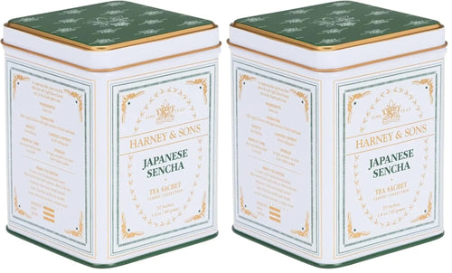 Harney & Sons Japanese Sencha Green Tea, 20 Sachets | Classic Collection (Pack of 2)