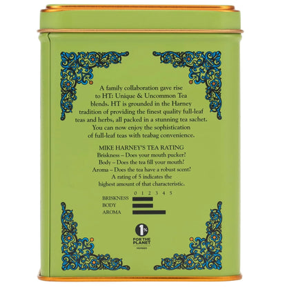 Harney & Sons HT Matcha Peach Green Tea, 20 Pyramid Sachets in Tin
