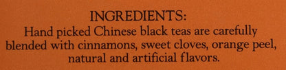 Harney & Sons Black Tea, 20 Sachets, Pack of 4 | Hot Cinnamon Sunset | Caffeinated | Orange and Cloves | Tin Packaging