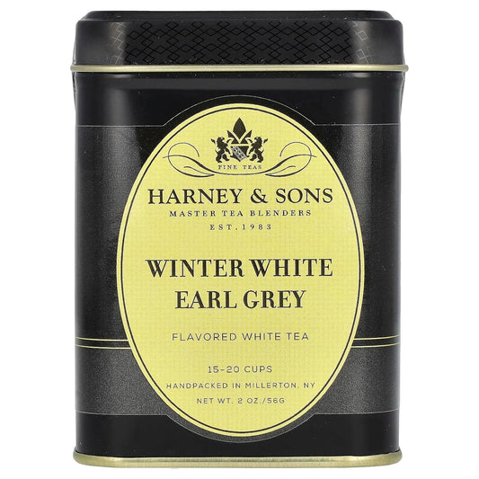 Harney & Sons Winter White Earl Grey Loose Leaf White Tea, 2 oz