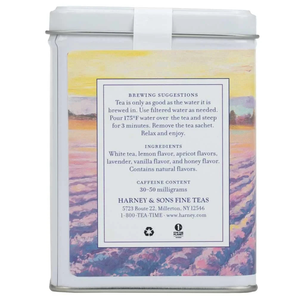 Harney & Sons Provence Tea, White Tea with Flavors of Apricot, Lemon and Lavender, (Pack of 2)