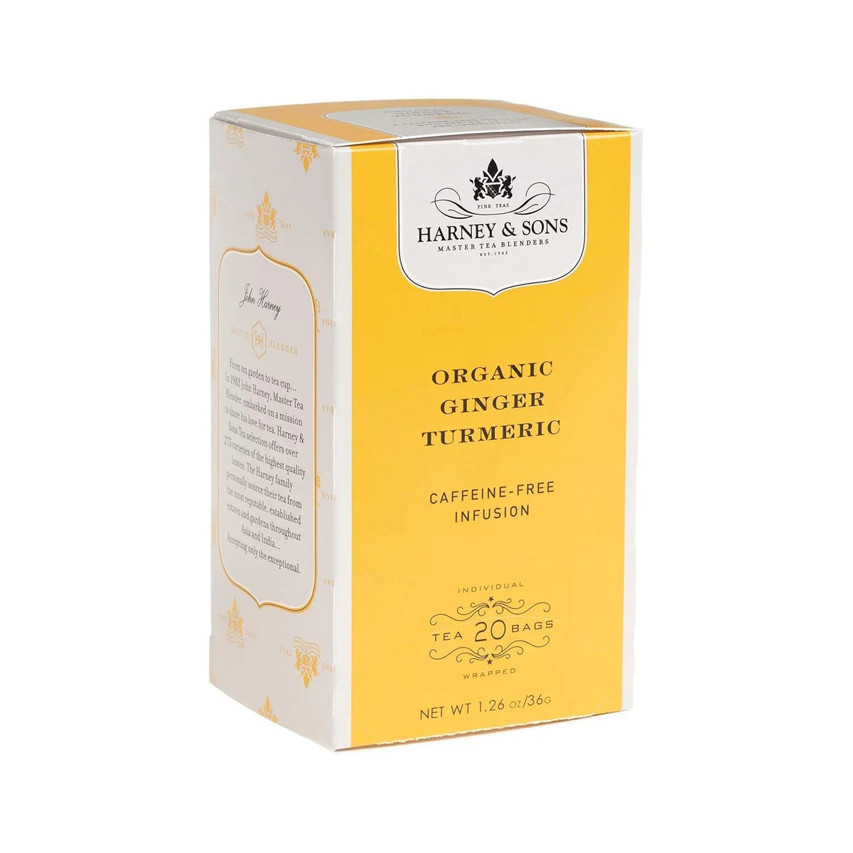 Harney & Sons Organic Tea Bags Ginger Turmeric, 20 Count (Pack of 2)