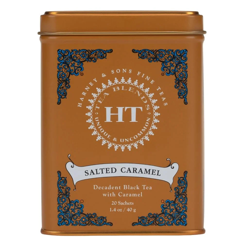 Harney & Sons HT Salted Caramel Black Tea, 20 Sachets in Tin