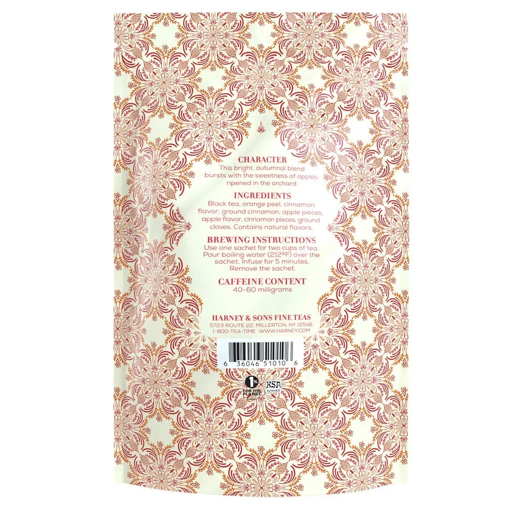 Harney & Sons Hot Apple Spice Black Tea, 50 Sachets