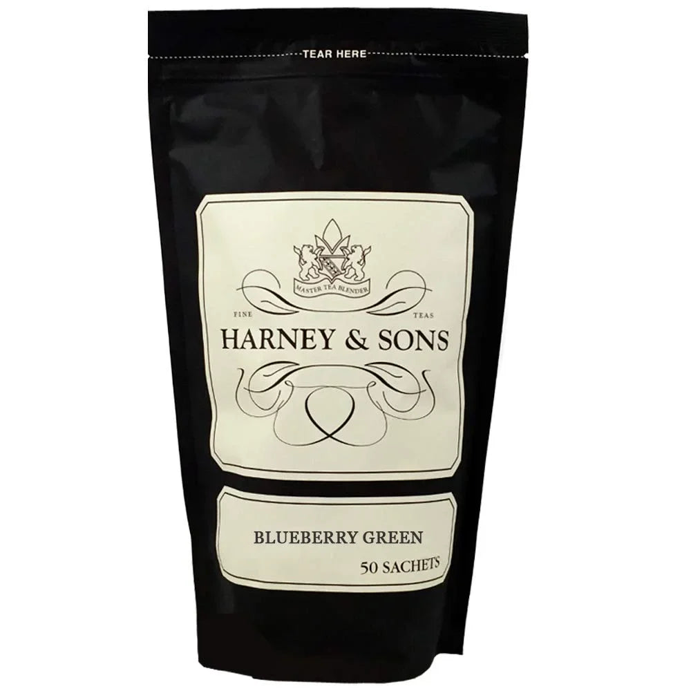 Harney & Sons Blueberry Green Tea Sachets, 50 Count
