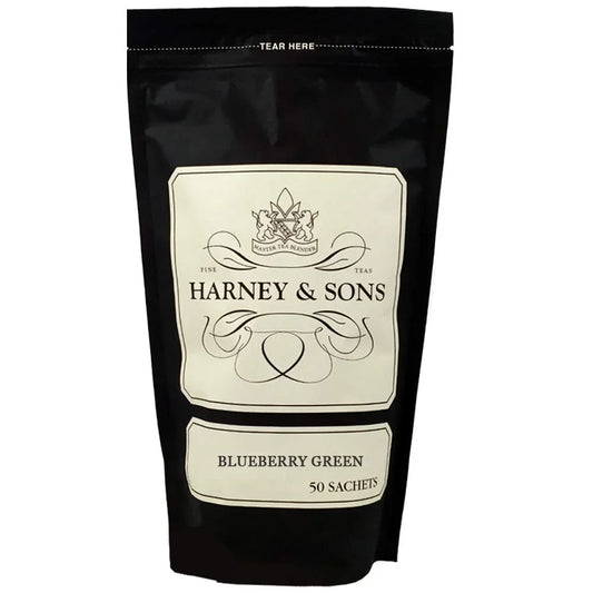 Harney & Sons Blueberry Green Tea Sachets, 50 Count