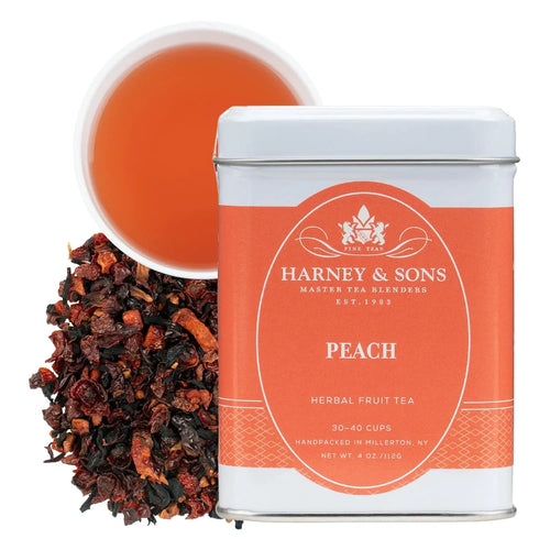 Harney & Sons Peach Fruit Herbal Tea Loose Leaf Tin, 4 oz