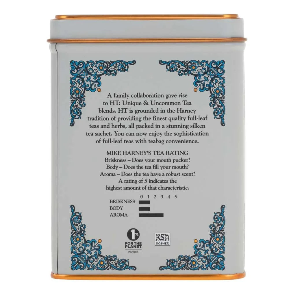 Harney & Sons Tea Decaffeinated, Great Present Idea, Vanilla Comoro, 1.4 oz Tin (20 Sachets) (Pack of 2)