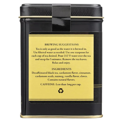 Harney & Sons Decaf Chai Loose Leaf Black Tea Tin, 4 oz
