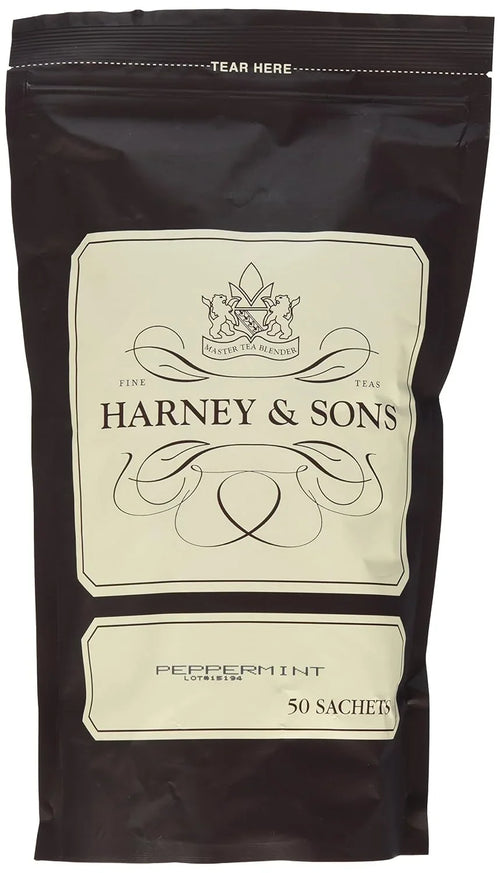Harney & Sons Peppermint Herbal Tea Sachets, 50 Count