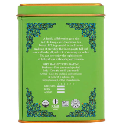 Harney & Sons HT Organic Supreme Green Tea, 20 Sachets, Tea Tin