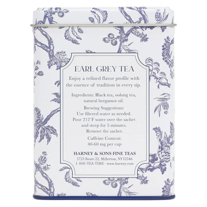 Harney & Sons Williamsburg Earl Grey Tea, 20 Sachets in Tin