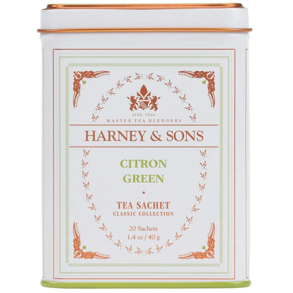 Harney & Sons Citron Green Tea, White, 20 Count (Pack of 1)