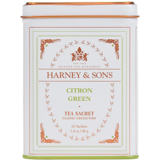 Harney & Sons Citron Green Tea, White, 20 Count (Pack of 1)