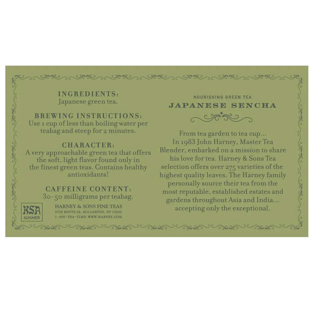 Harney & Sons Japanese Sencha Green Tea, 50 Tea Bags
