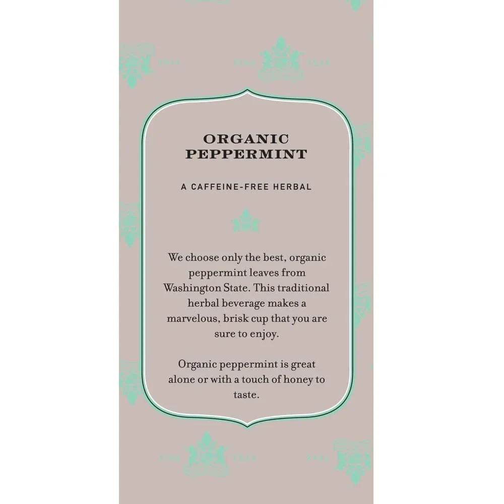 Harney & Sons Premium Organic Herbal Tea, Peppermint, 20 Count (Pack of 2)