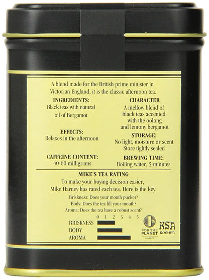 Harney & Sons Black Earl Grey Loose Leaf Tea,4 Ounce,(Pack of 2)