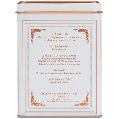 Harney & Sons Classic Darjeeling Black Tea, 20 Sachets in Tin