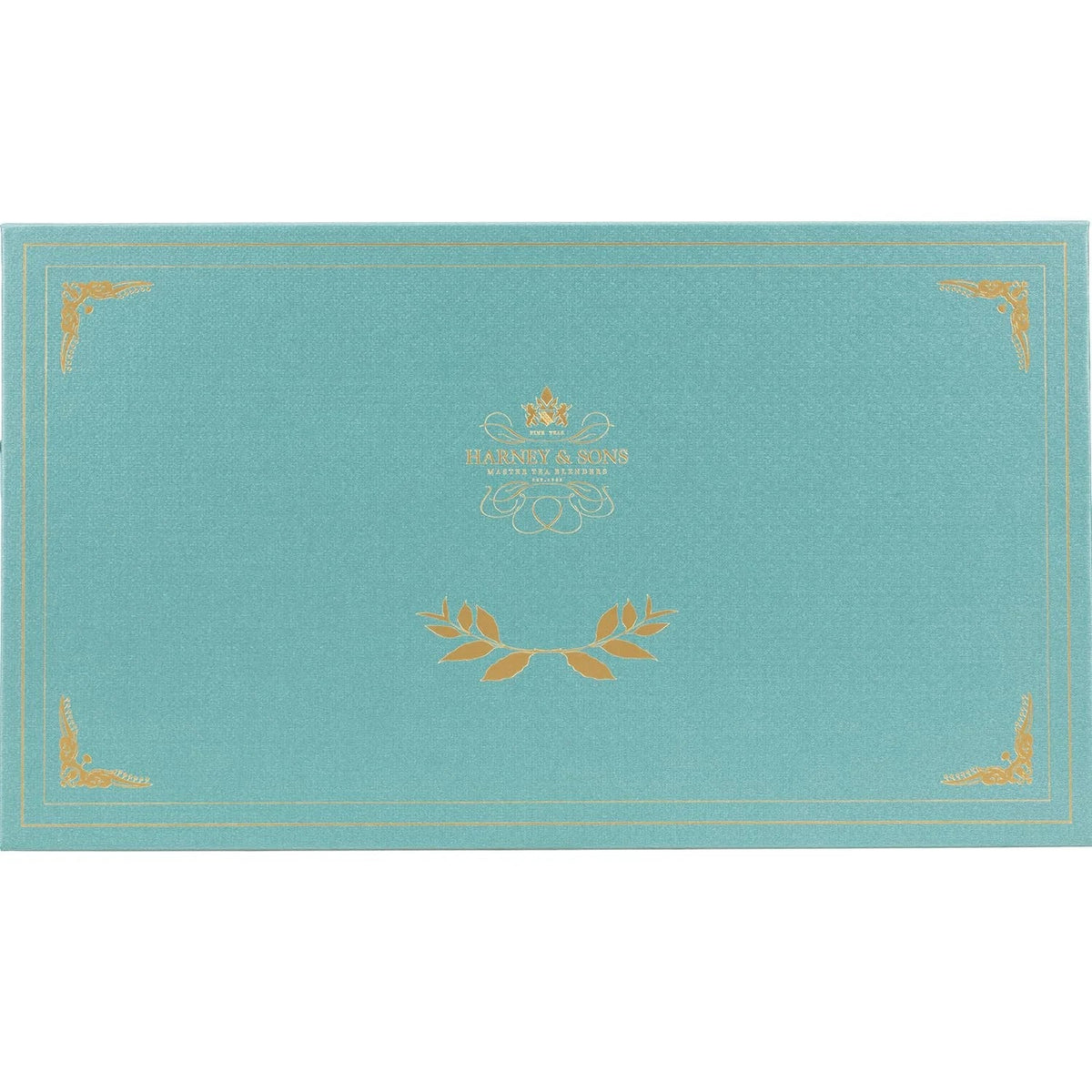 Harney & Sons Teal Tea Chest Gift, 32 Wrapped Sachets, 8 Flavors