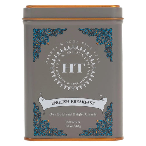 Harney & Sons HT English Breakfast Black Tea, 20 Sachets in Tin