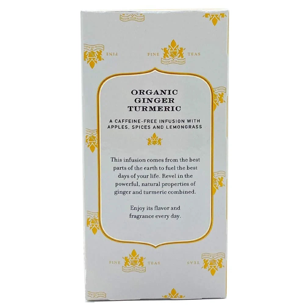 Harney & Sons Organic Tea Bags Ginger Turmeric, 20 Count (Pack of 2)