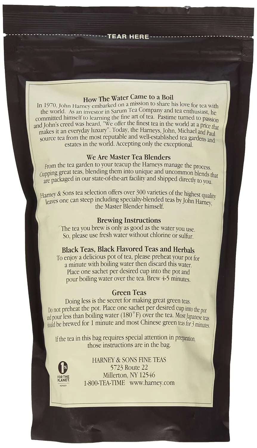 Harney & Sons Peppermint Herbal Tea Sachets, 50 Count