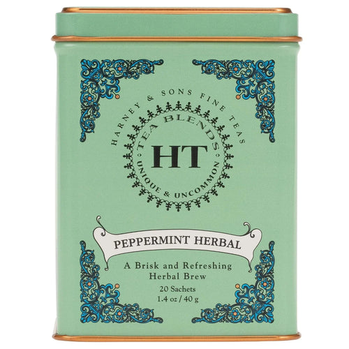 Harney & Sons HT Peppermint Herbal Tea, 20 Sachets in Tin
