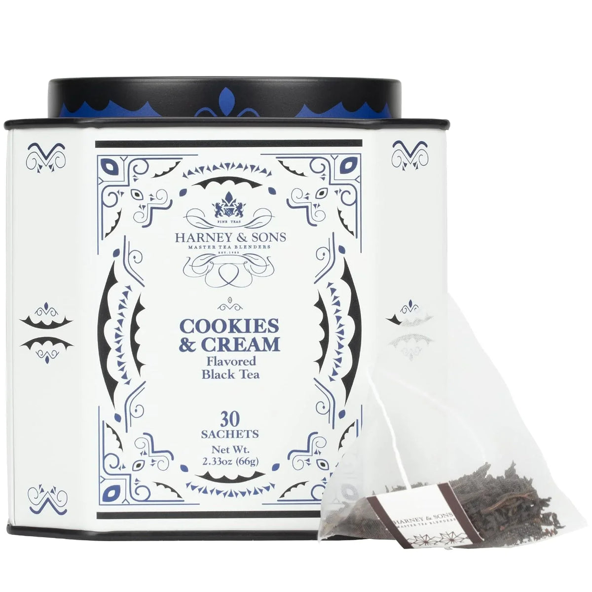 Harney & Sons Cookies & Cream Black Tea, 30 Sachets in Tin