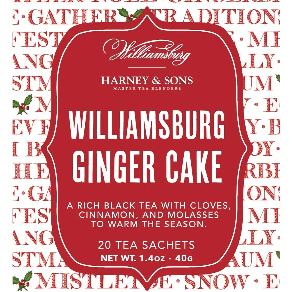 Harney & Sons Williamsburg Ginger Cake Black Tea, 20 Sachets in Tin