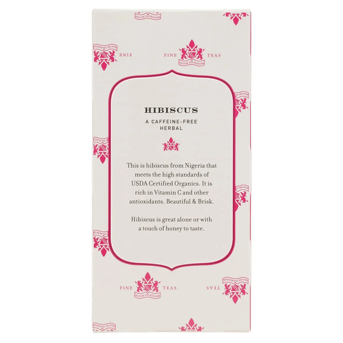 Harney & Sons Organic Hibiscus Herbal Tea Bags, 20 Count, Caffeine Free