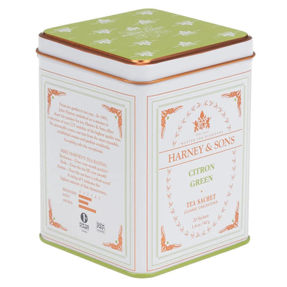 Harney & Sons Citron Green Tea, White, 20 Count (Pack of 1)